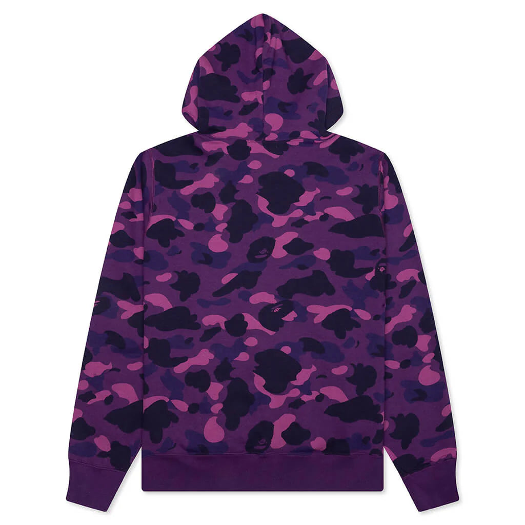 Color Camo Pullover Hoodie Purple