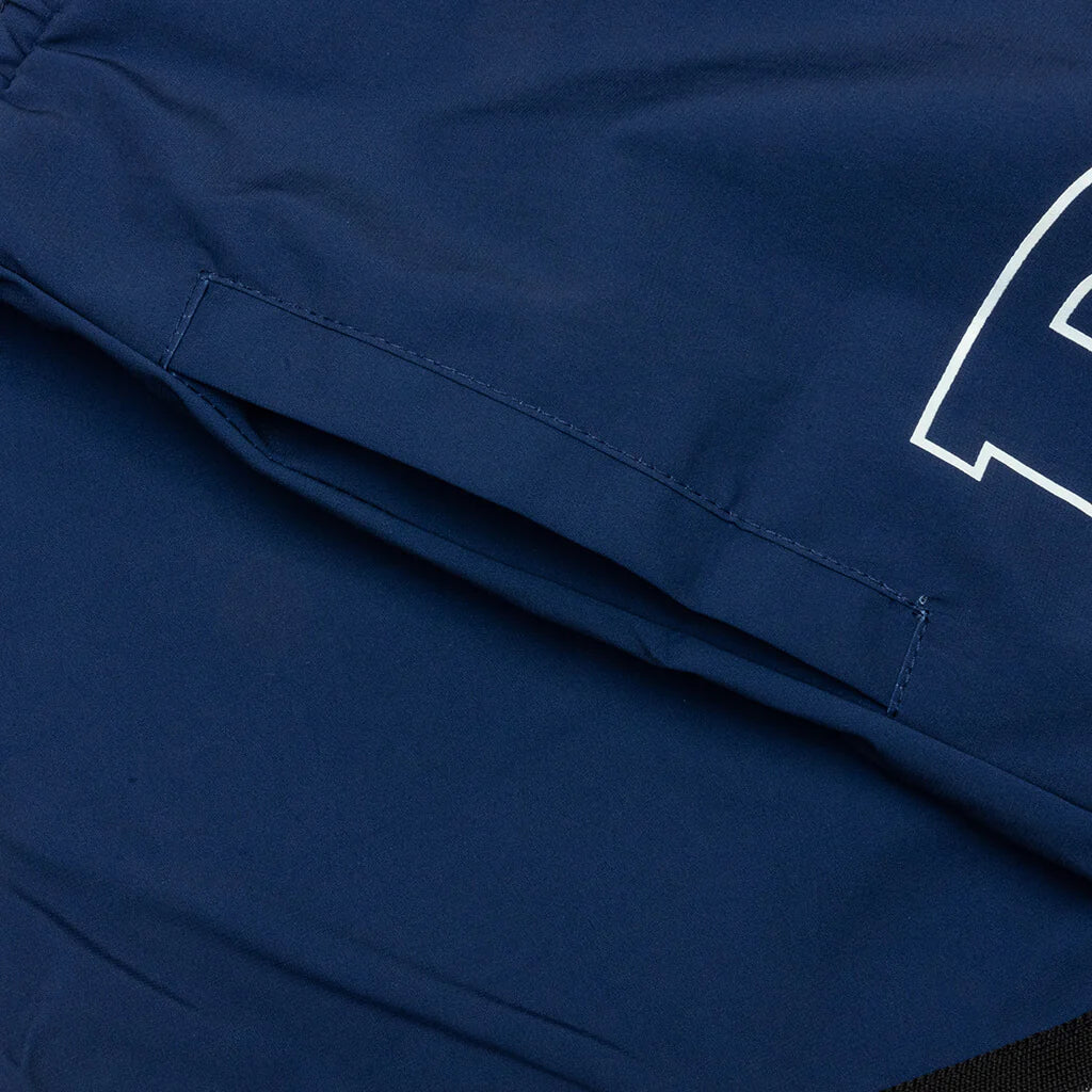Basketball Logo Swim Short Blue Black White