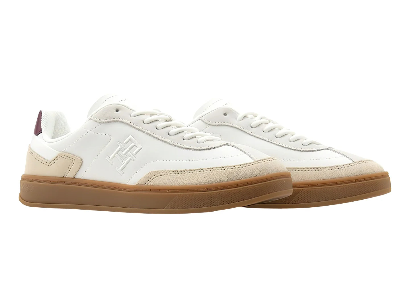 Tenis Tommy Hilfiger Heritage Court Blanco y Beige para Mujer