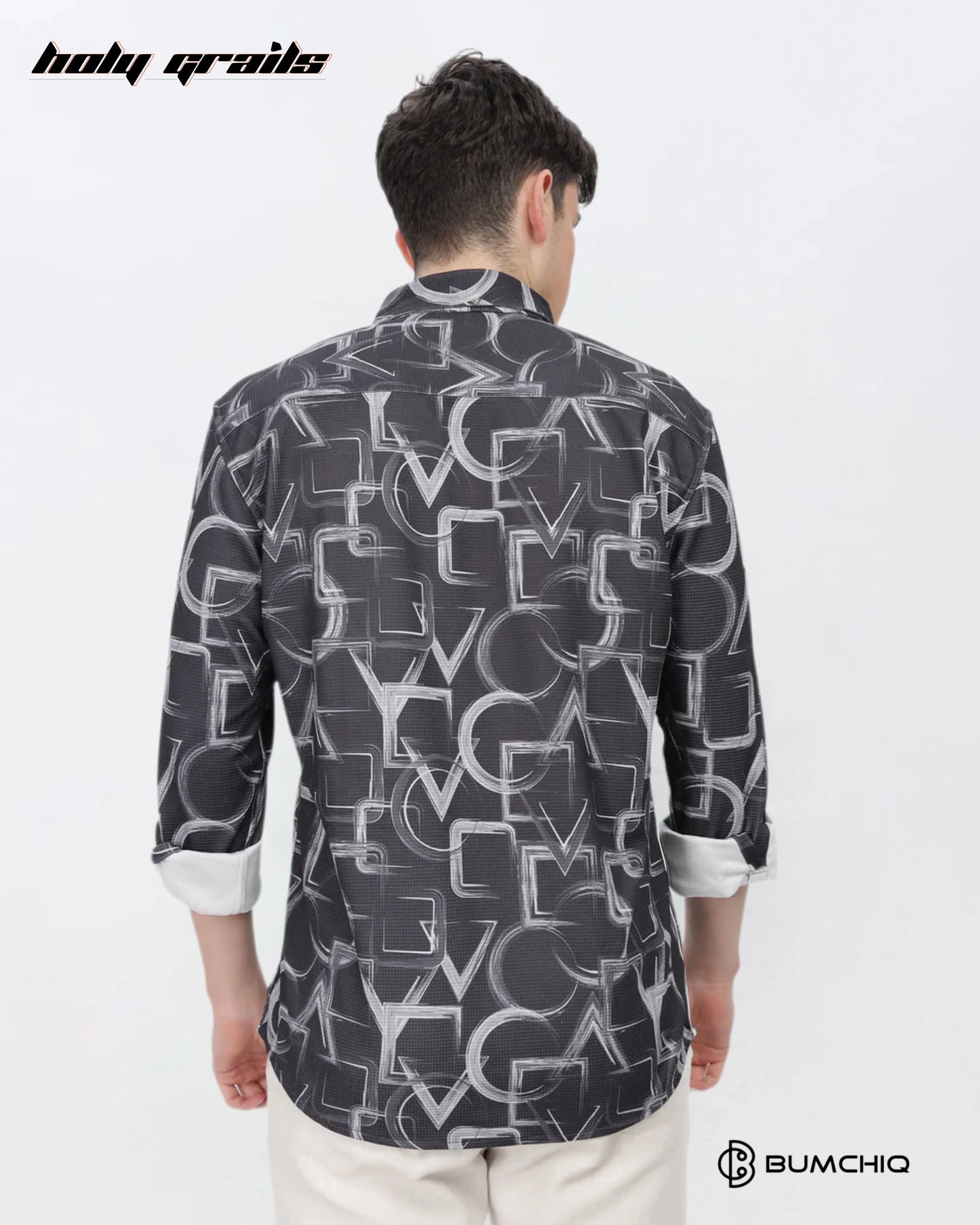 Grey Geometrical Shirt HG x Bumchiq