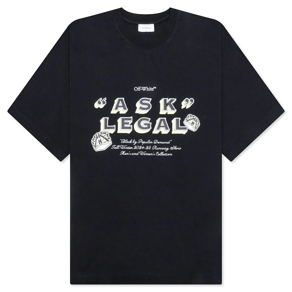 Arr Ask Legal Skate S S Tee Black White