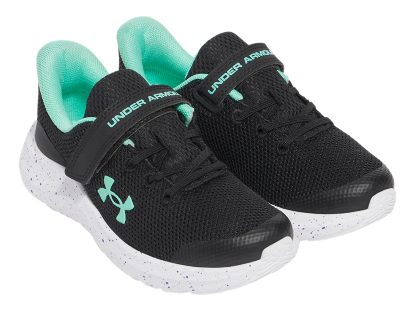 Tenis Under Armour GPS Pursuit 4 Negro y Azul para Niña
