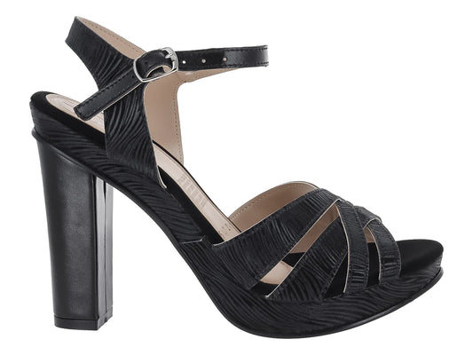 Sandalias Sary de Tacón Alto Negro para Mujer