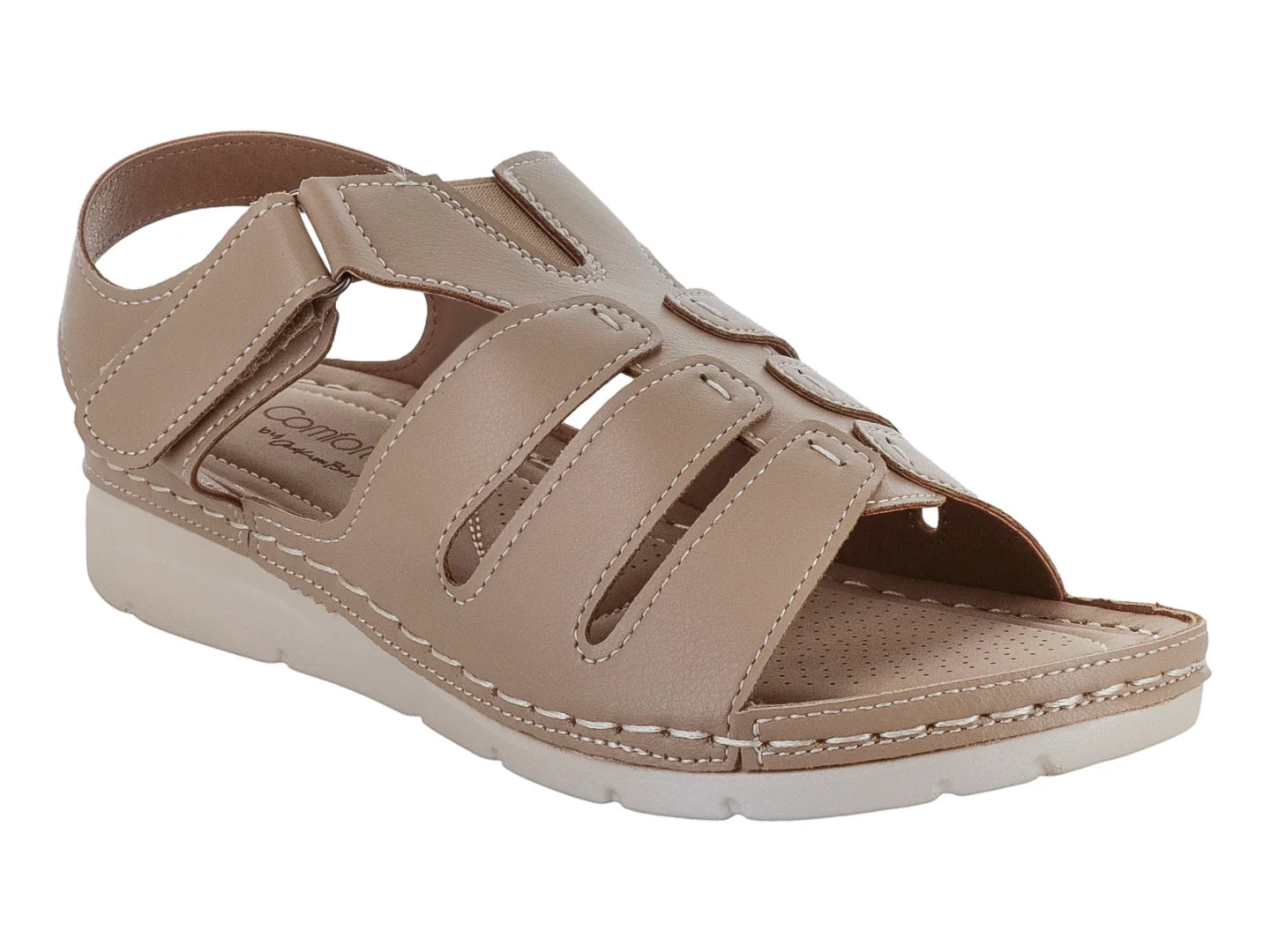 Sandalias Comfort Fit Color Camel para Mujer