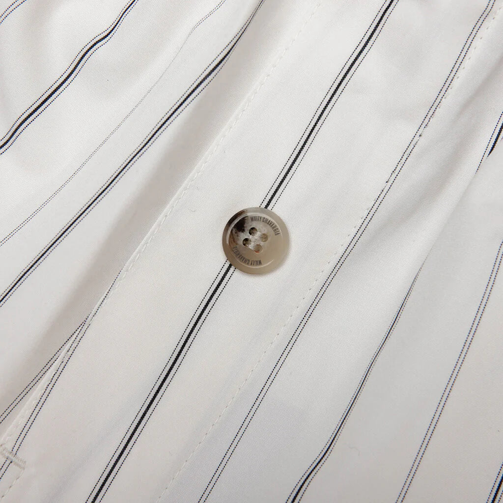 Willy Woven Boxer White Black Stripe