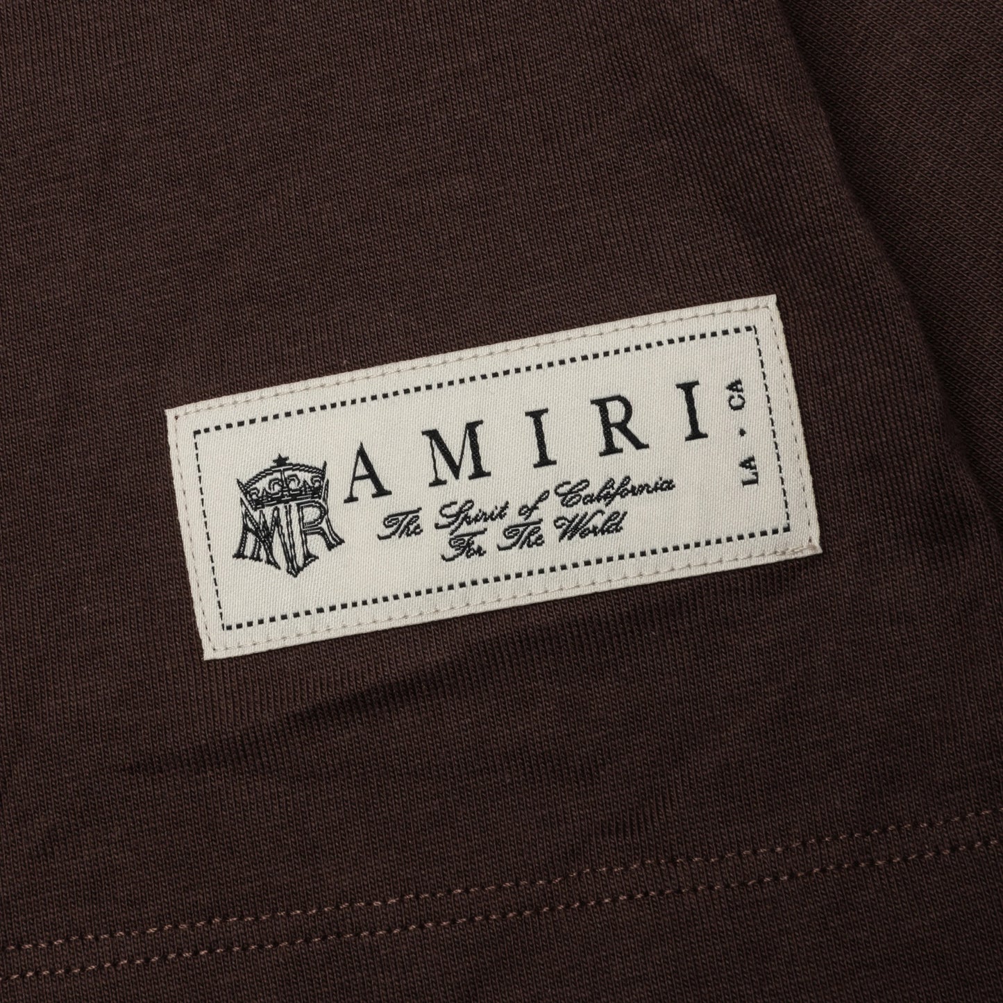 Amiri Stitch Tee Shaved Chocolate