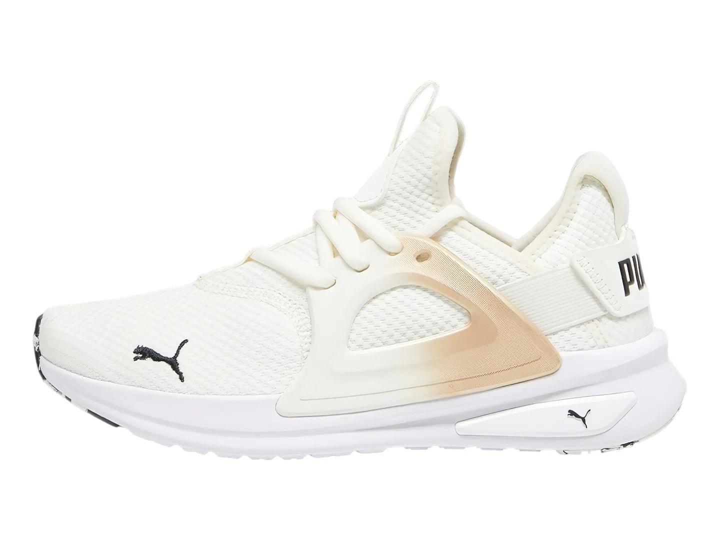 Tenis PUMA Softride Enzo Evo Blanco y Dorado para Mujer