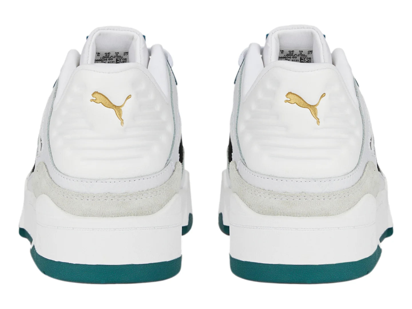 Tenis PUMA Slipstream Suede Blanco Negro y Verde para Hombre