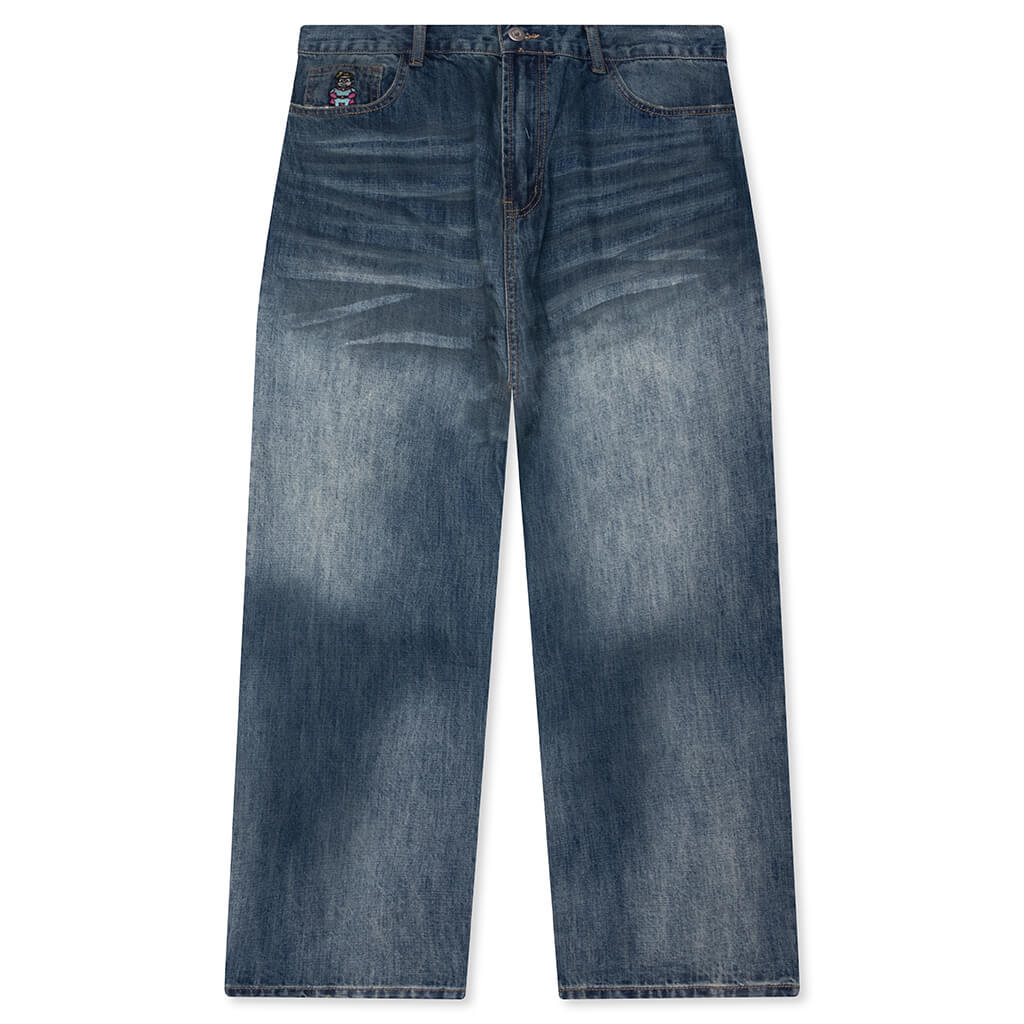 Washed Doves Denim Jeans Blue