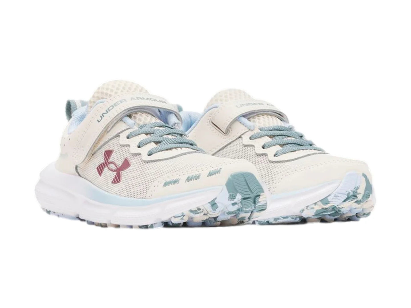 Tenis Under Armour UA GPS Assert 10 Gris y Rosa para Niña