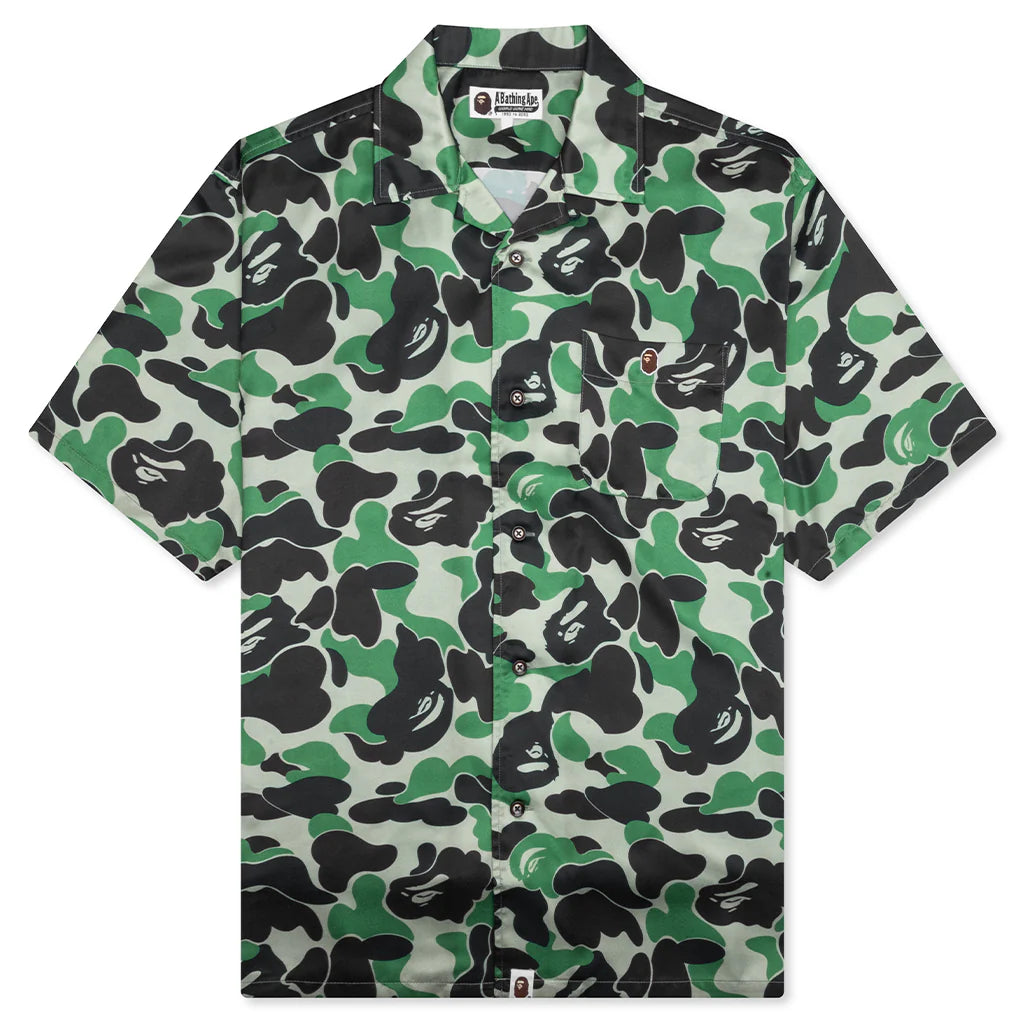 ABC Camo Open Collar S S Shirt Green
