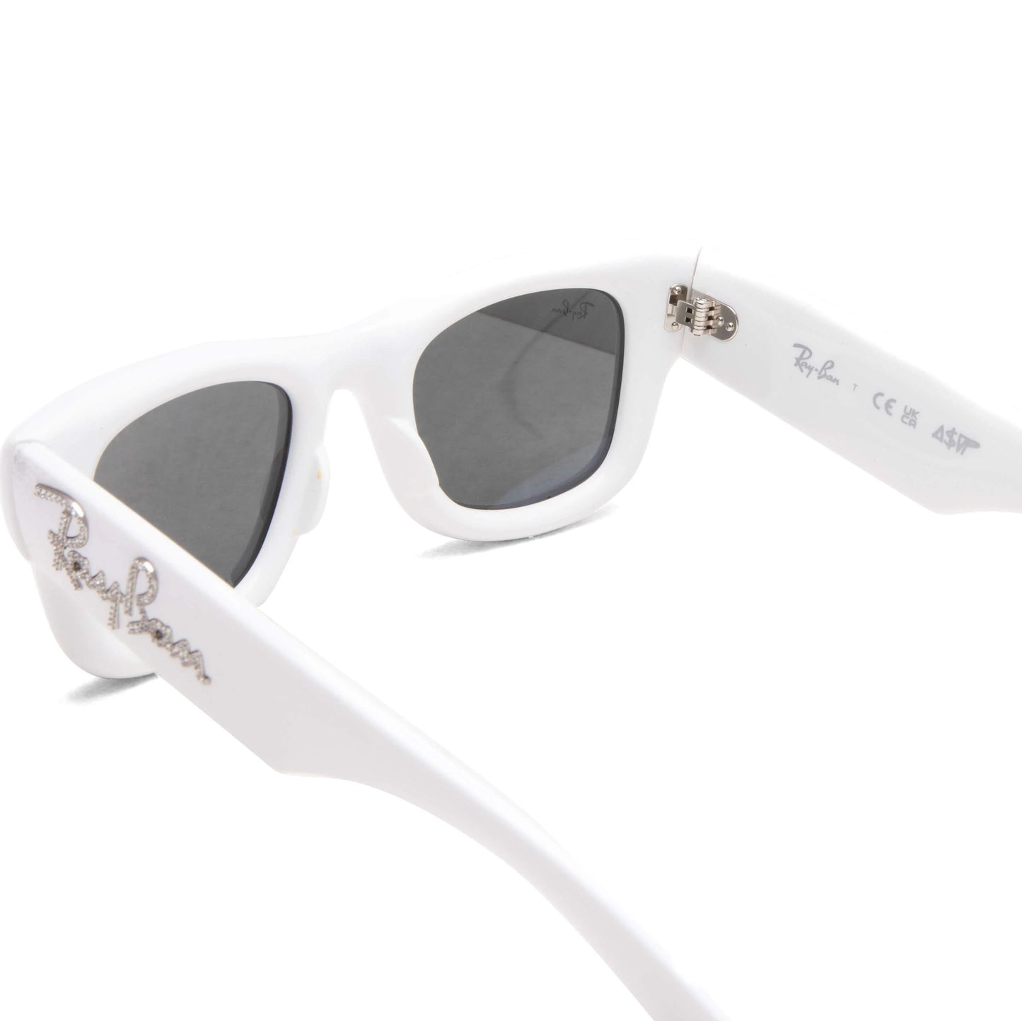Ray Ban x AAP Rocky Wayfarer Puffer Crystal Edition White Strass