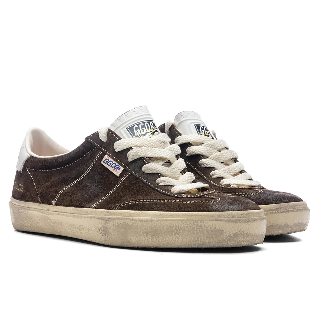 Womens Soul Star Suede Sneaker Dark Brown Milk
