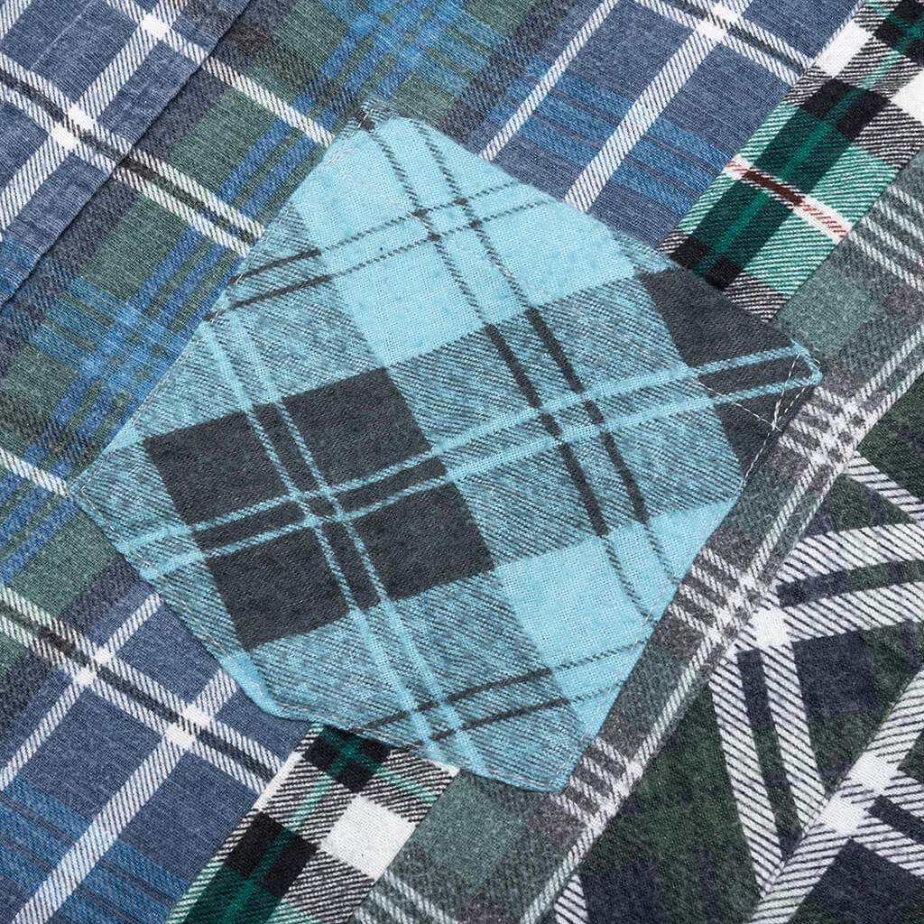 7 Cuts Wide Flannel Shirt Assorted