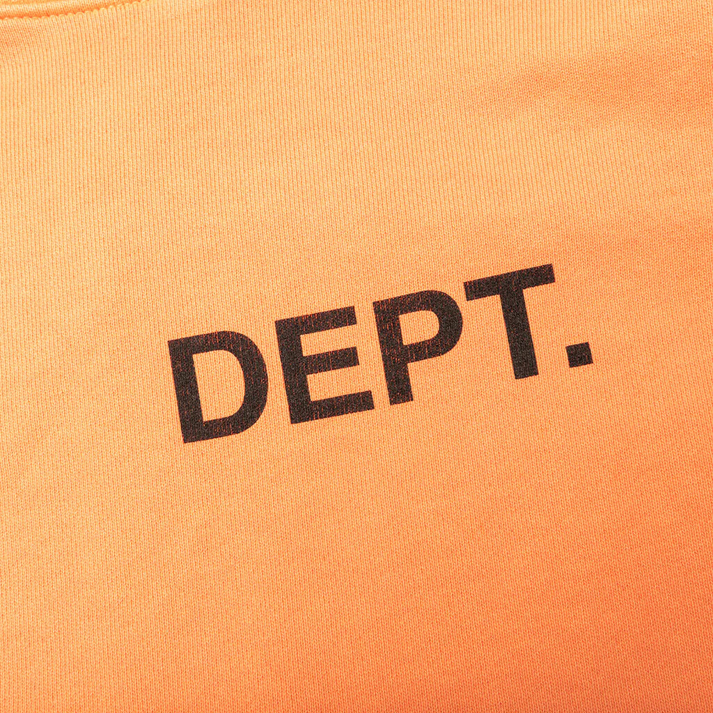 Dept Logo Hoodie Fluorescent Orange