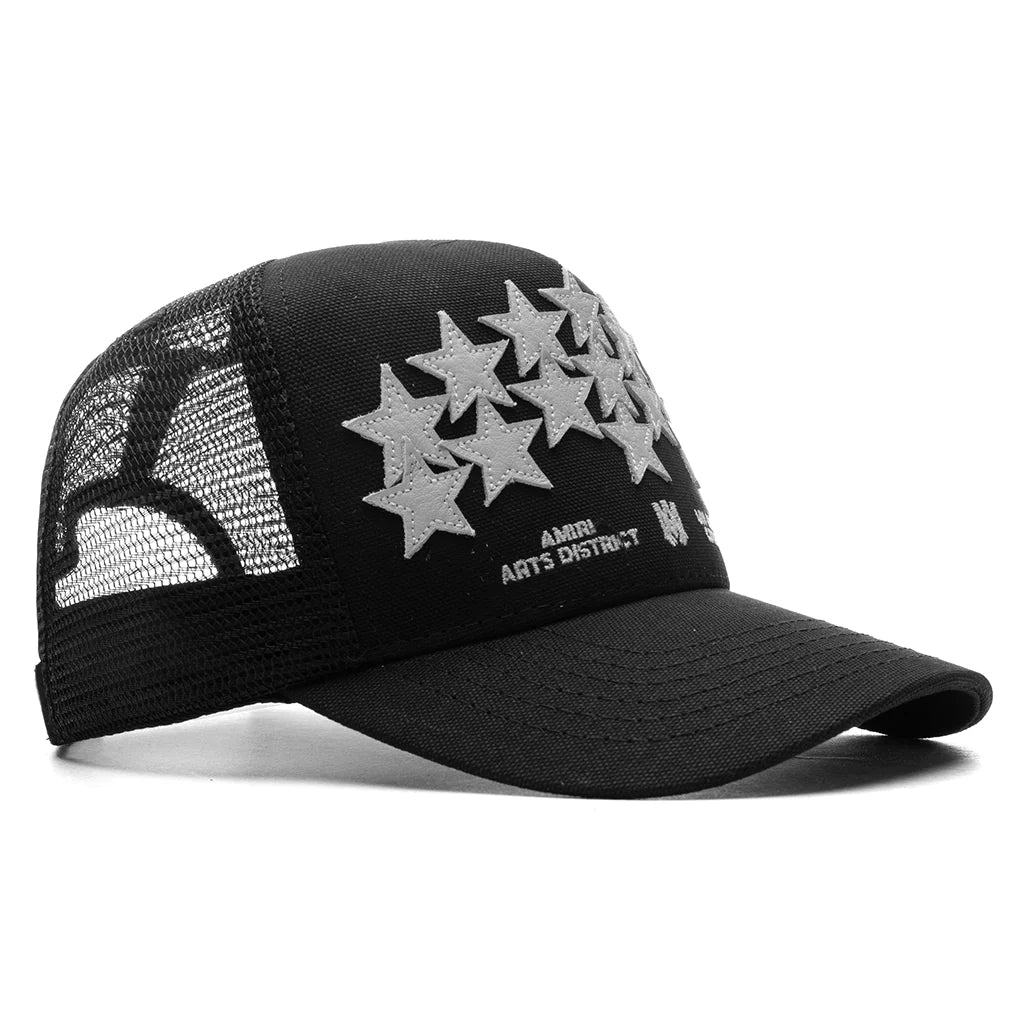 Stars Trucker Hat Black
