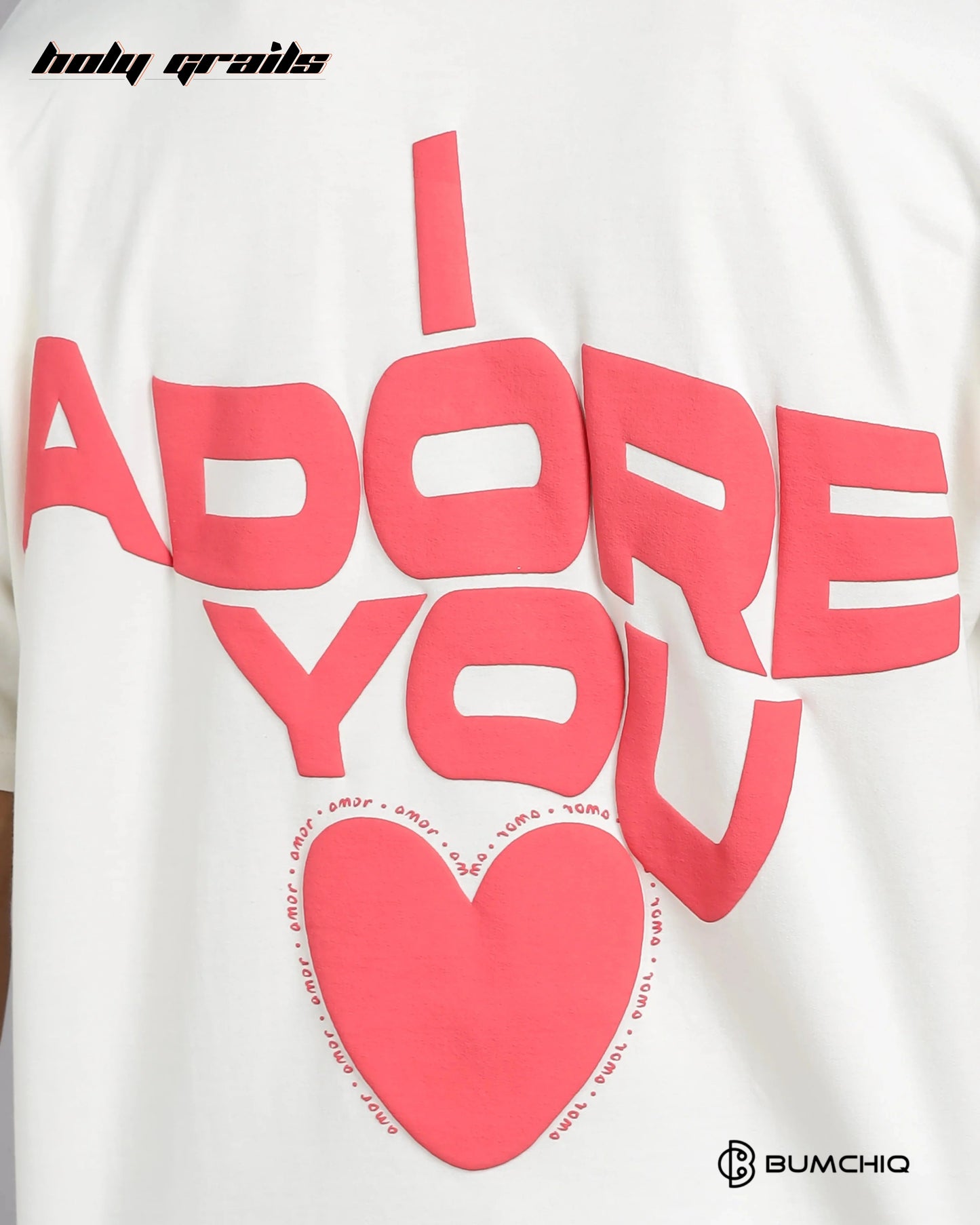 Adore You White Oversize Tee HG x Bumchiq