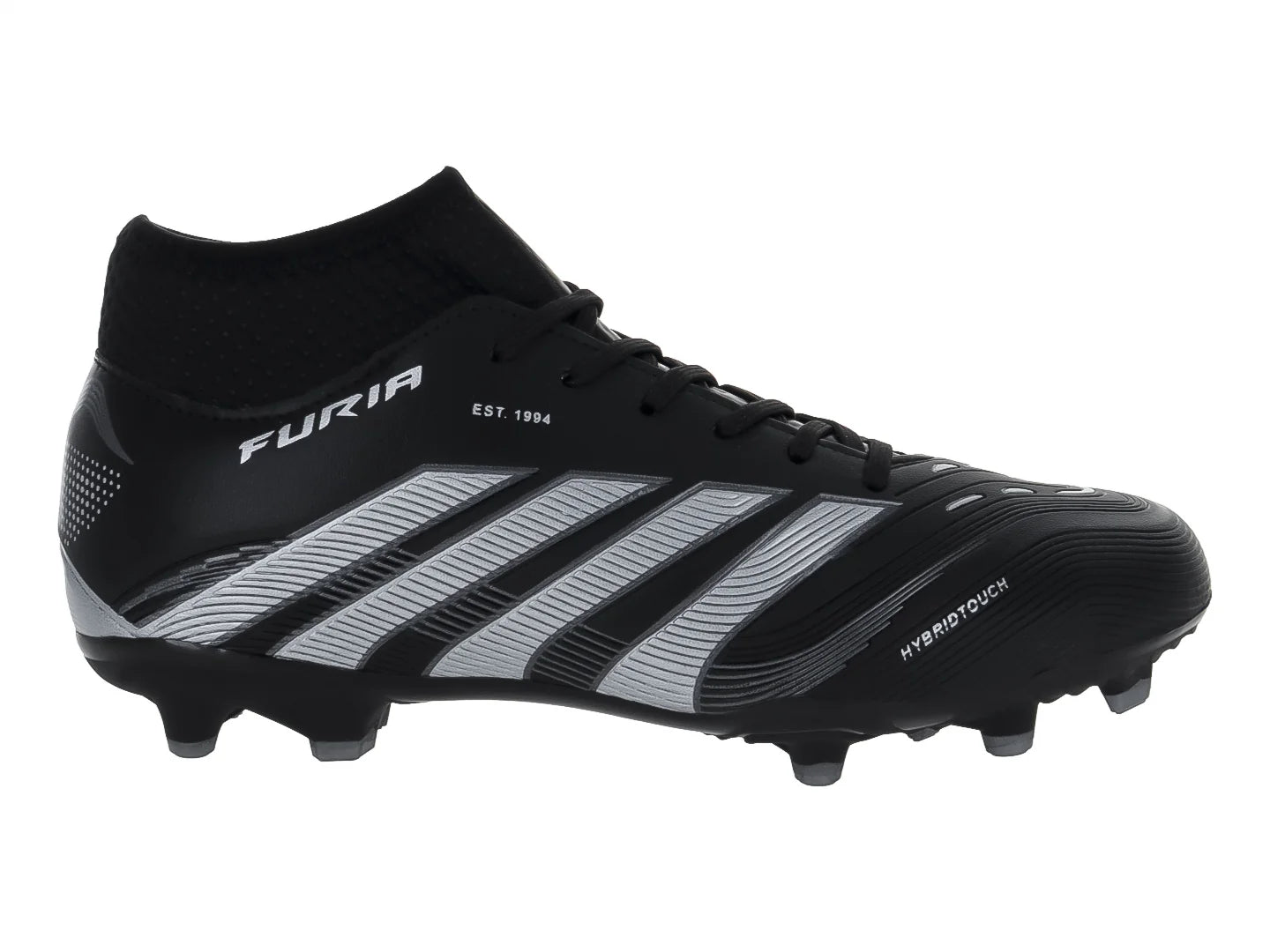Tenis de Fútbol Furia Negro Plata para Hombre