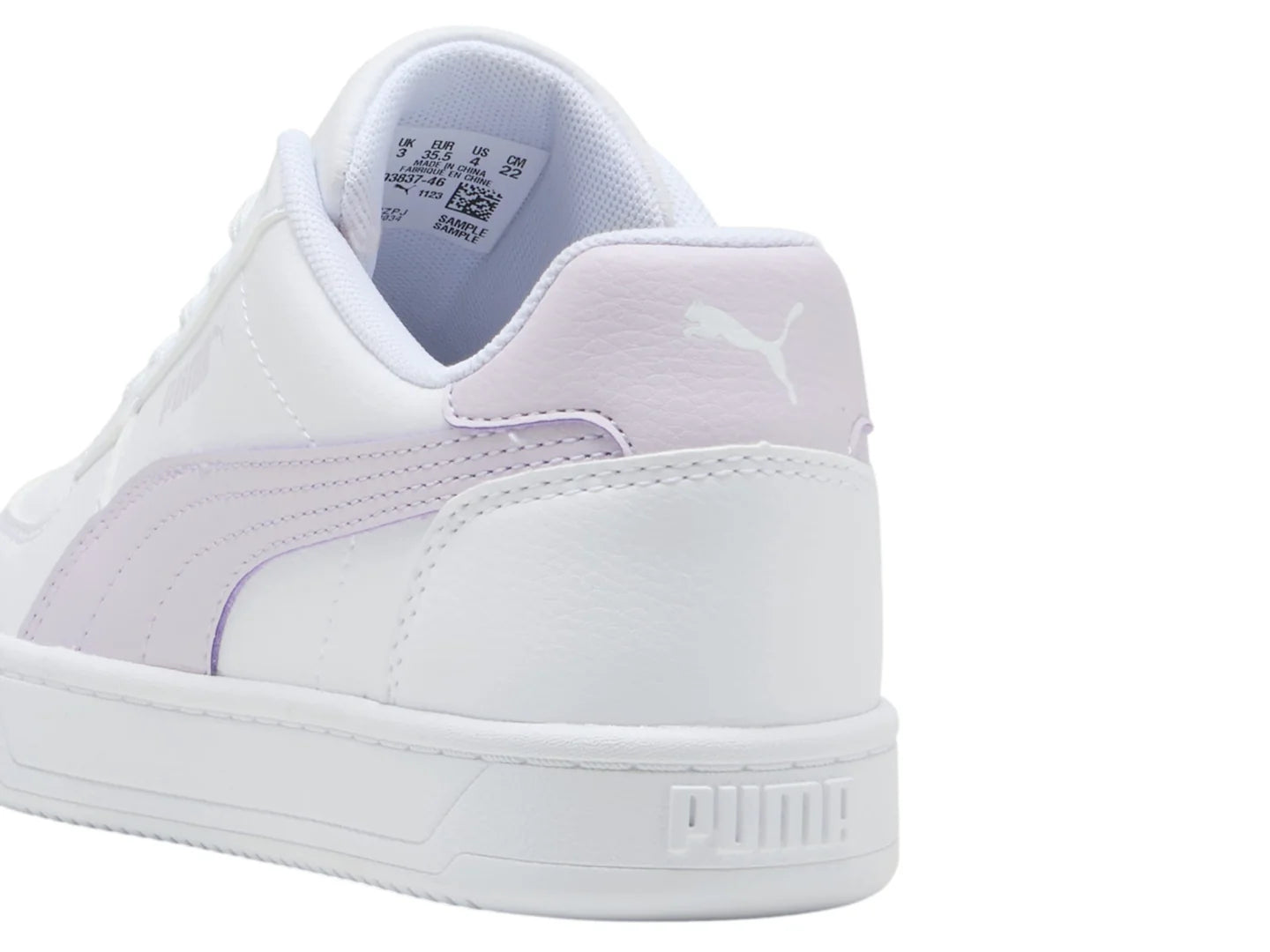 Tenis PUMA Caven 20 Blanco y Lila para Niña