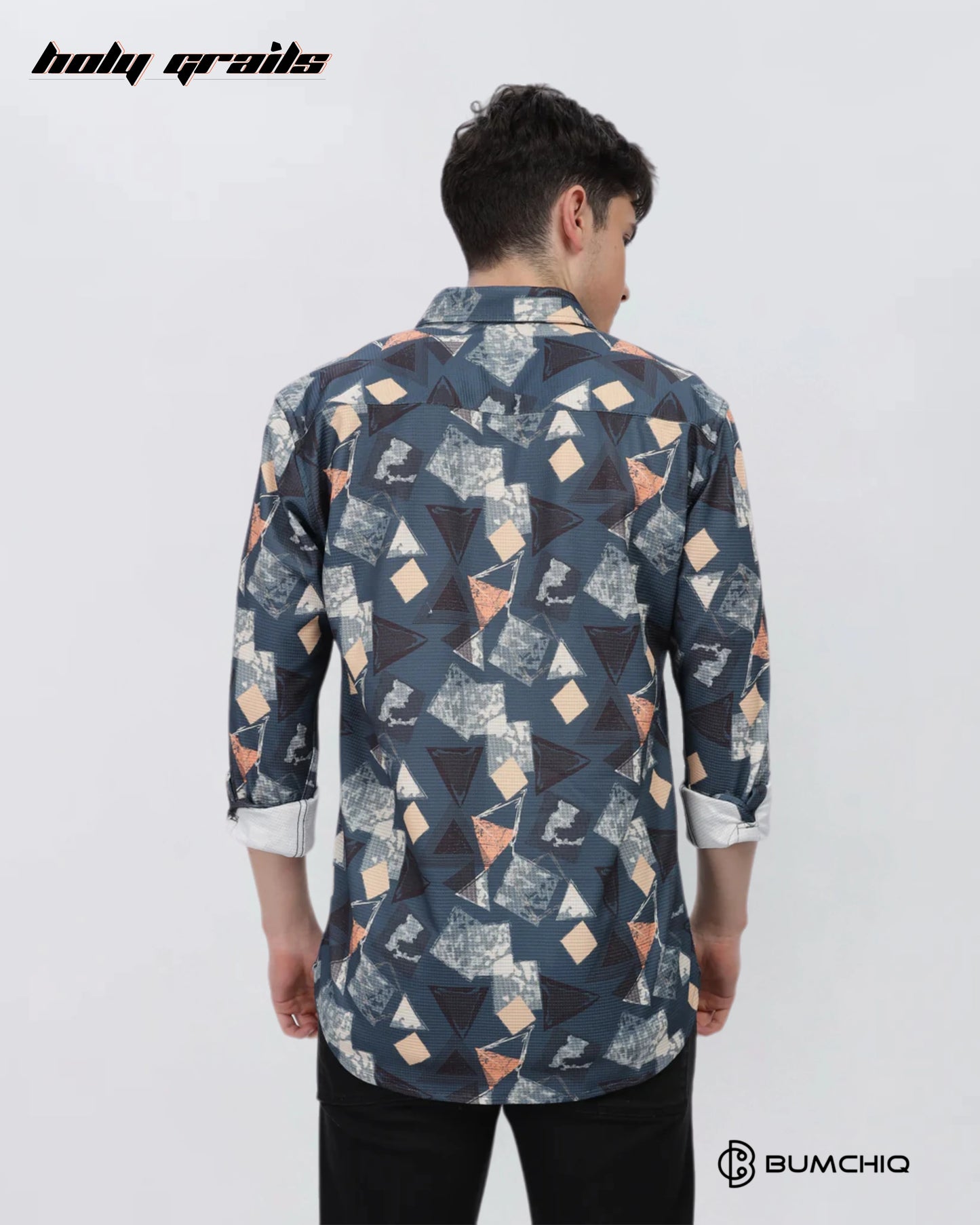 Multi Abstract Blue Shirt HG x Bumchiq