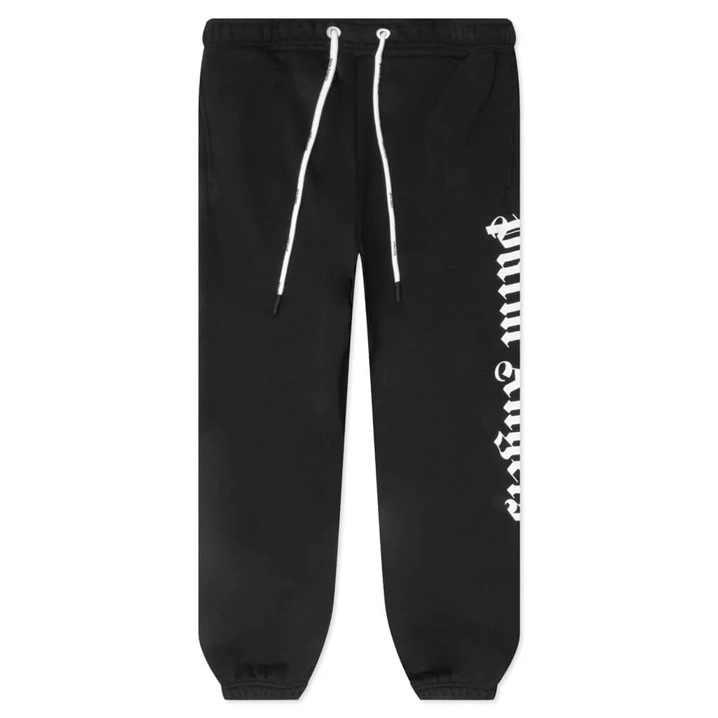 Side Logo Sweatpants Black White