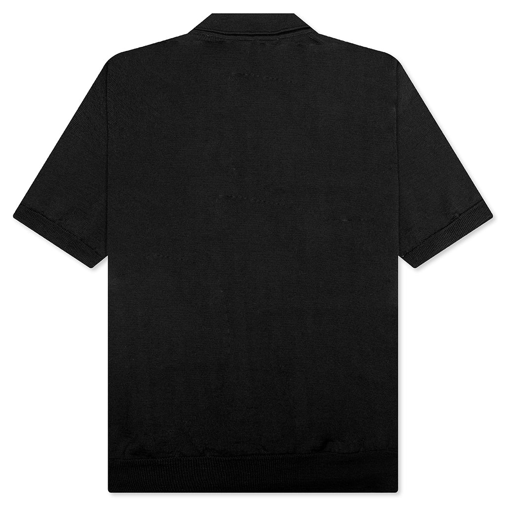Red Emblem S S Polo Neck Black