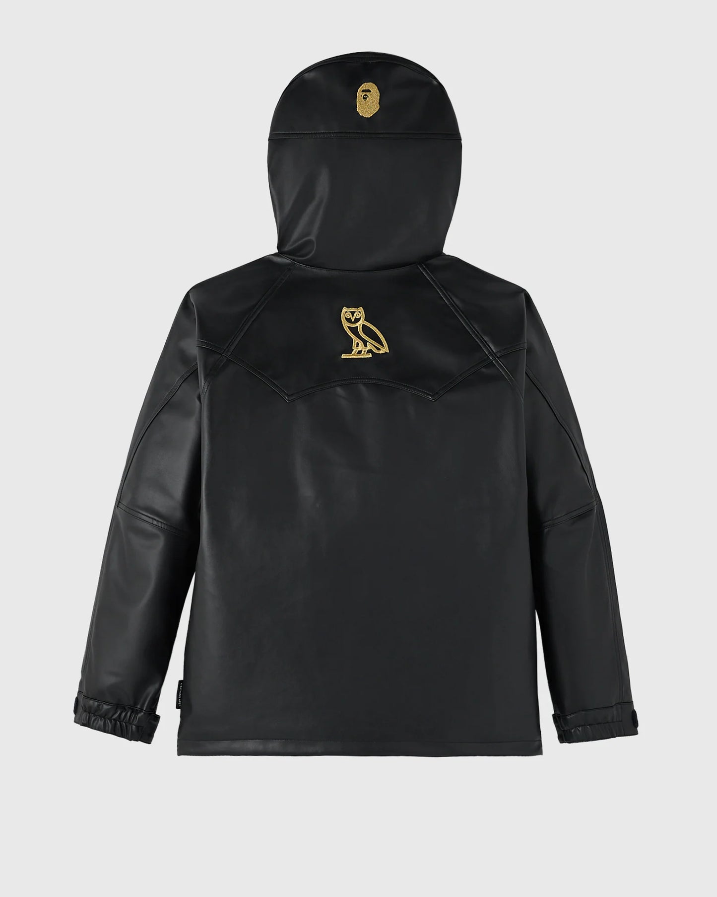 BAPE Faux Leather Snowboard Jacket Black