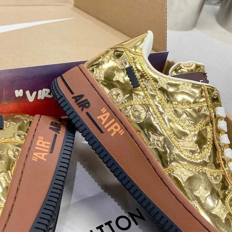 Louis Vuitton x Nike Air Force 1 Low Gold