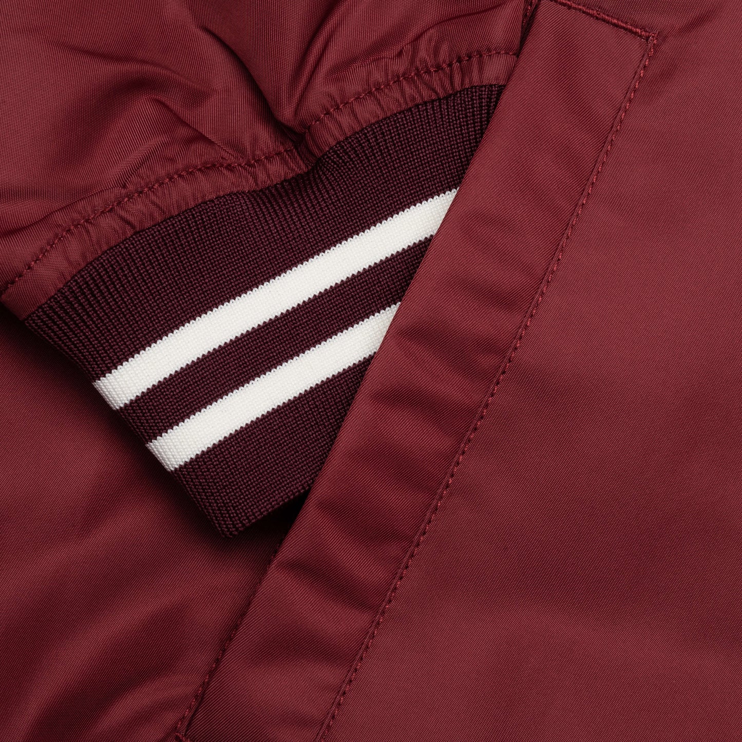 Nylon Stadium Jacket Burgundy
