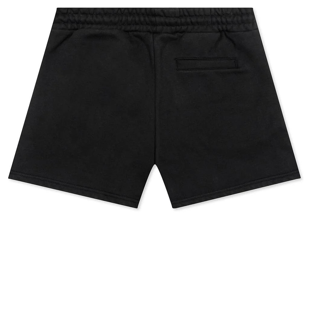 Distressed Shorts Small Logo Black