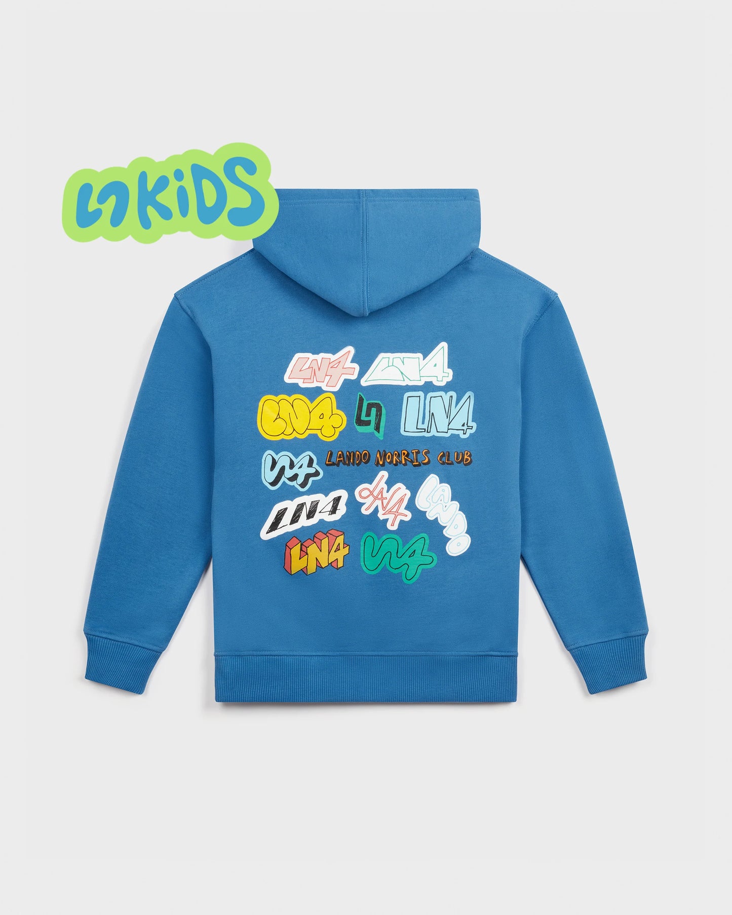 KIDS STICKER HOODIE BLUE