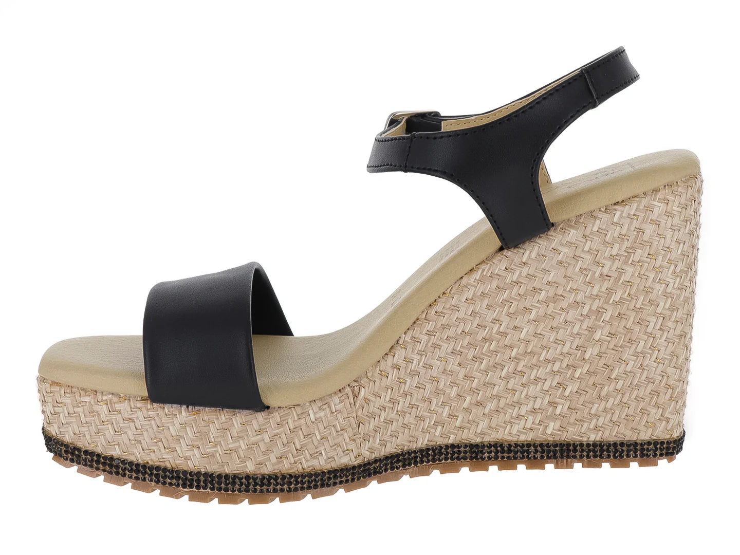 Sandalias Luna Rosa Negro para Mujer