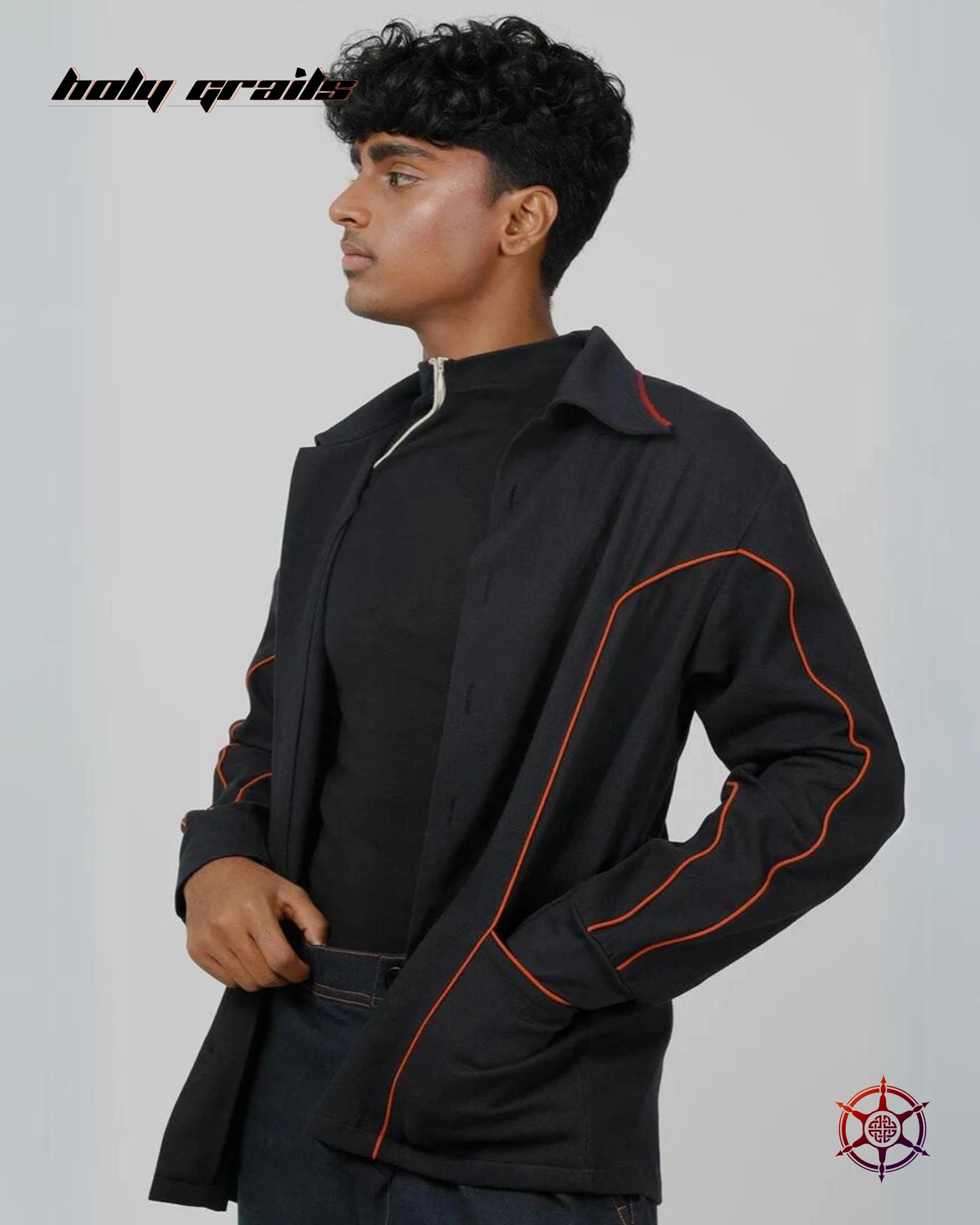 Charcoal Citrus Piped Shacket HG x Duskin