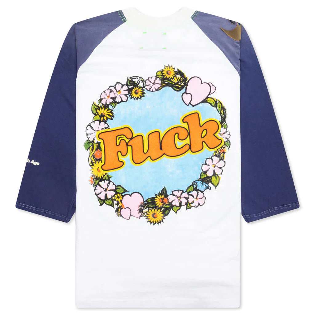 Shit Fuck Raglan Tee Shirt Multi