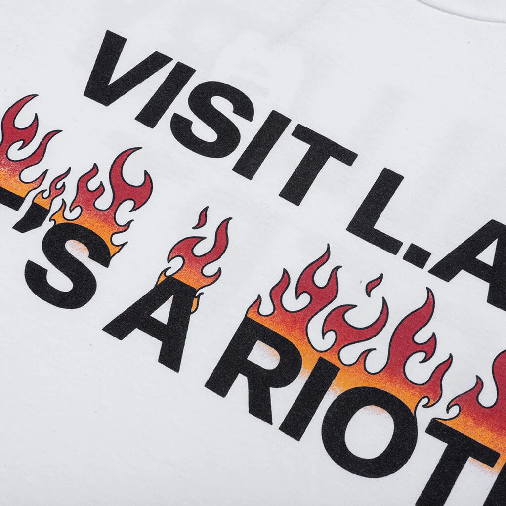 LA Riot Tee White