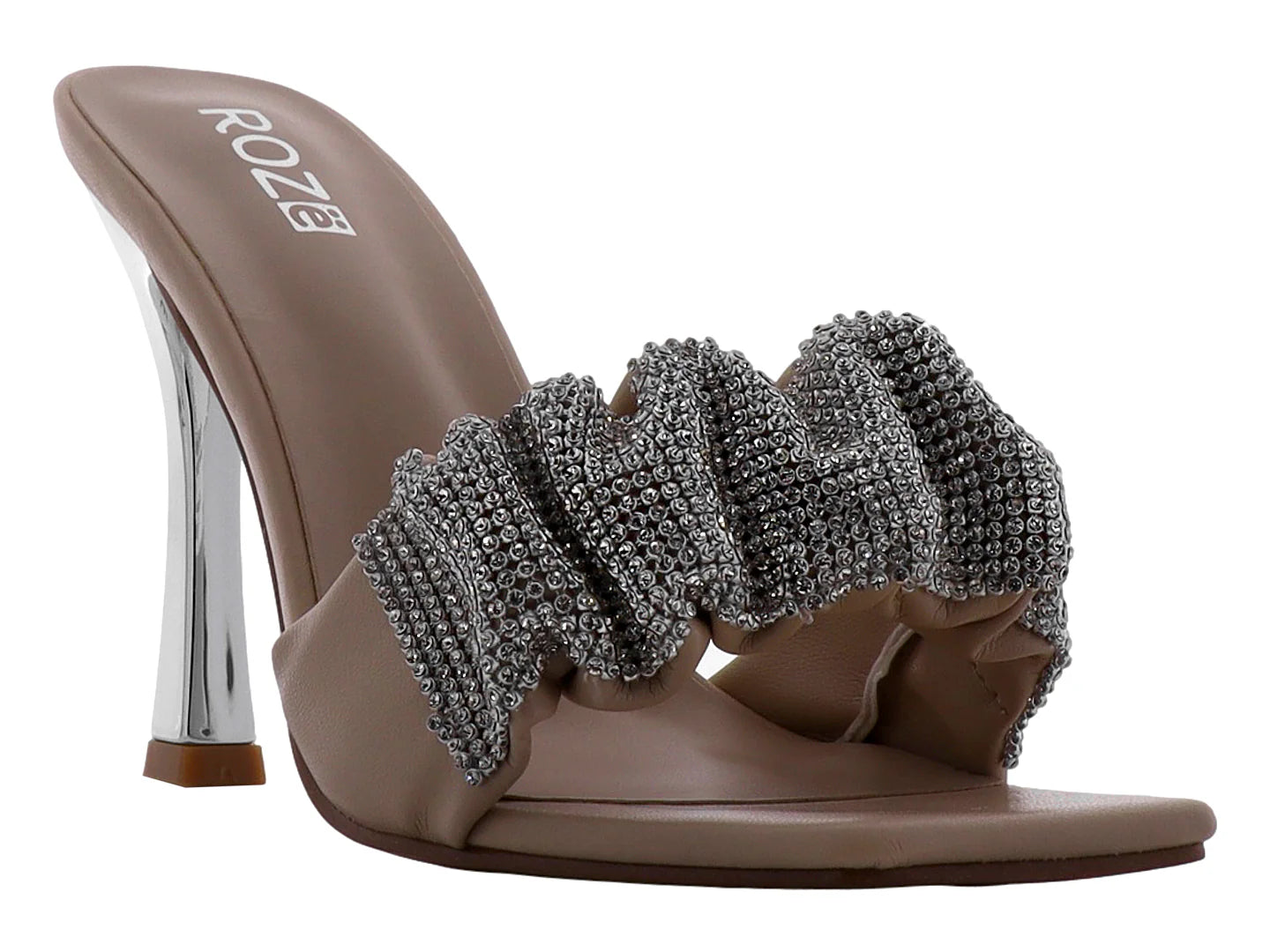 Sandalias ROZE Nude con Pedrería para Mujer