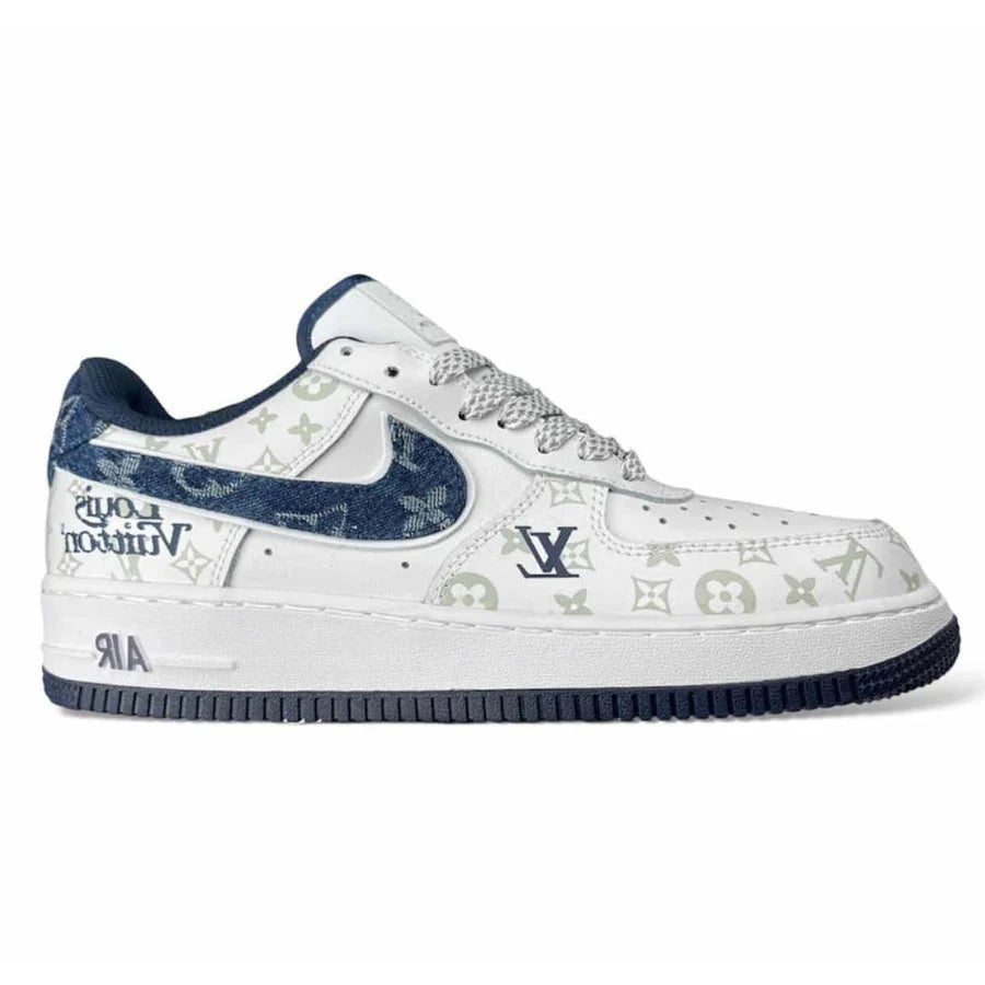 Louis Vuitton x Nike Air Force 1 07 Low White Blue