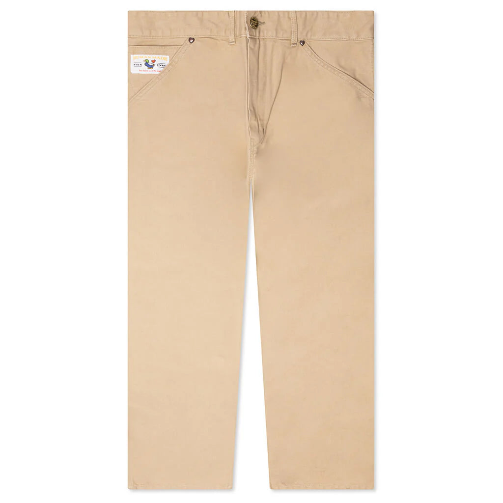 Washed Duck Work Pants Beige