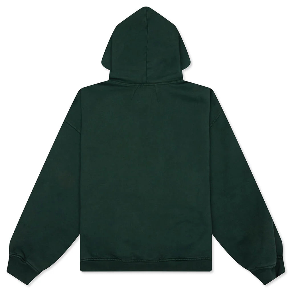 Thousand Palms Hoodie Vintage Forest Green White
