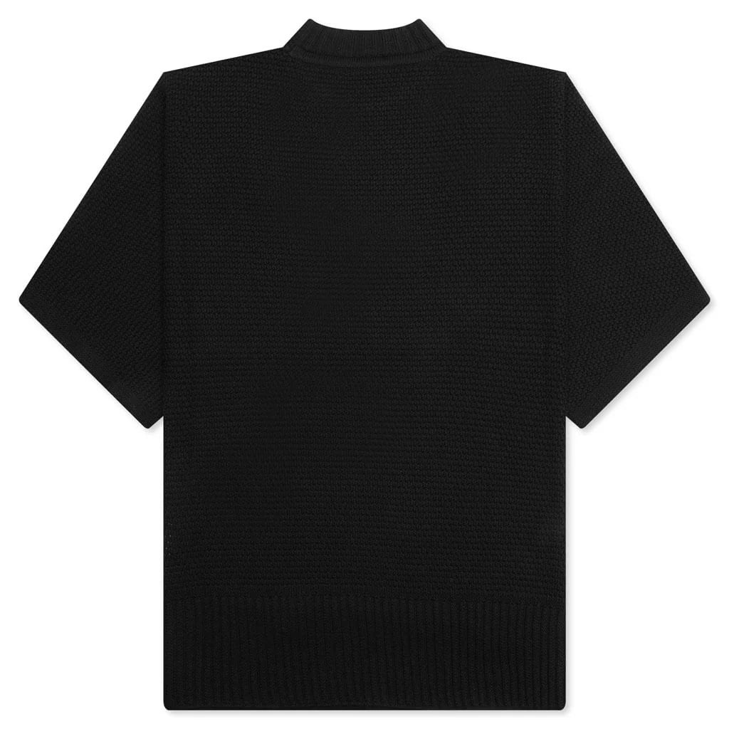 Rustic Knit T Shirt Black