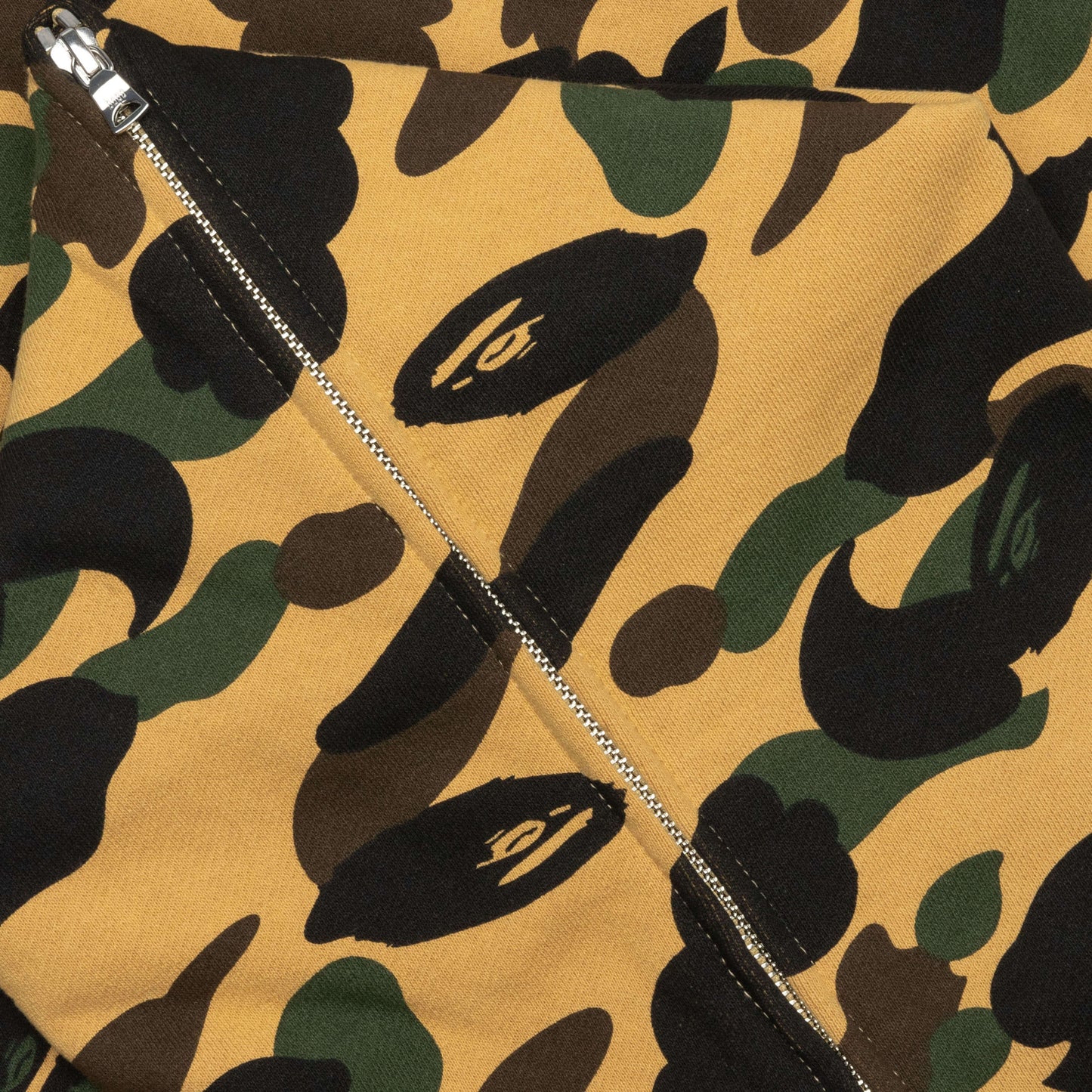 1st Camo Crazy College Full Zip Hoodie Yellow