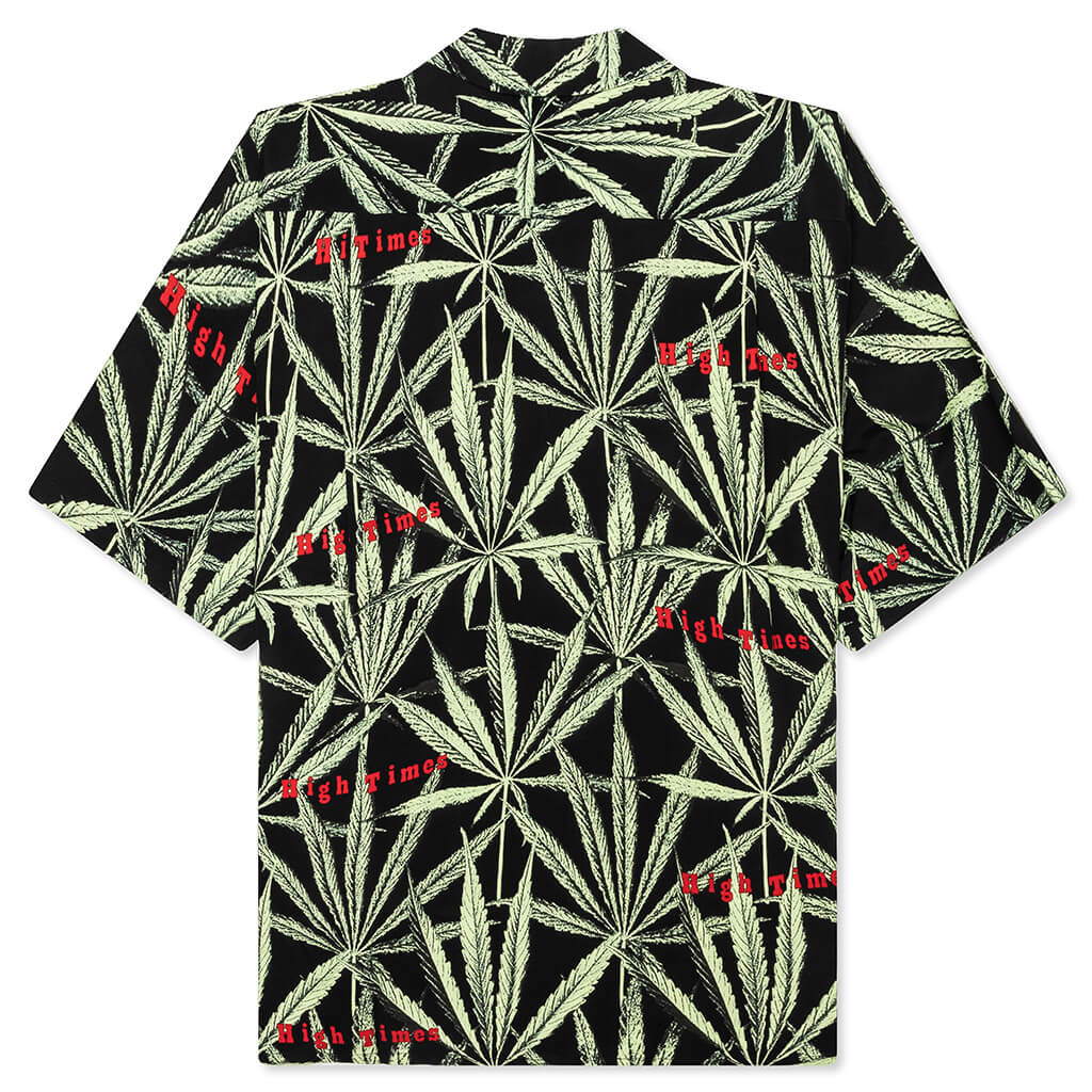High Times S S Hawaiian Shirt Type 1 Black