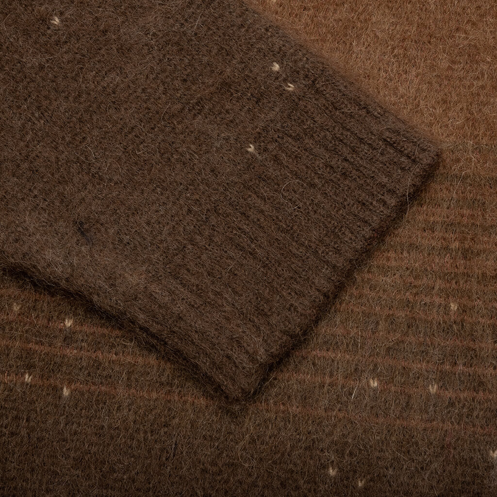 Gradient Mohair Crew Chocolate