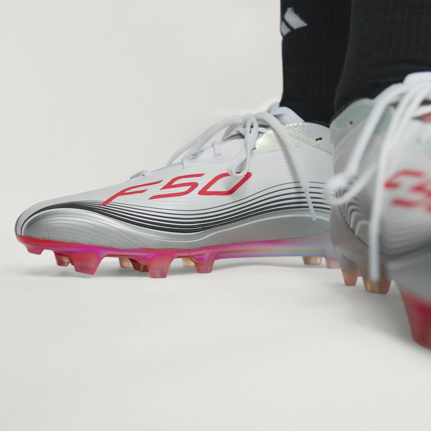adidas F50 Messi Elite Firm Ground Soccer Cleats White Red