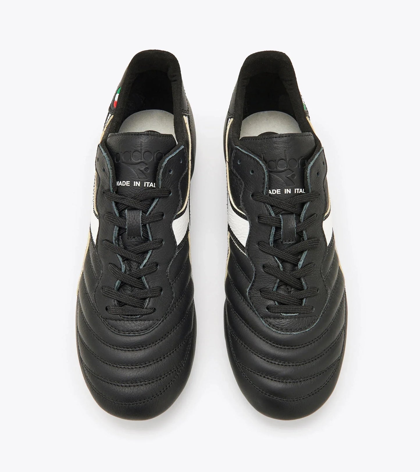 Diadora Brasil Made in Italy OG LTMDPU FG Firm Ground Soccer Cleats Black White