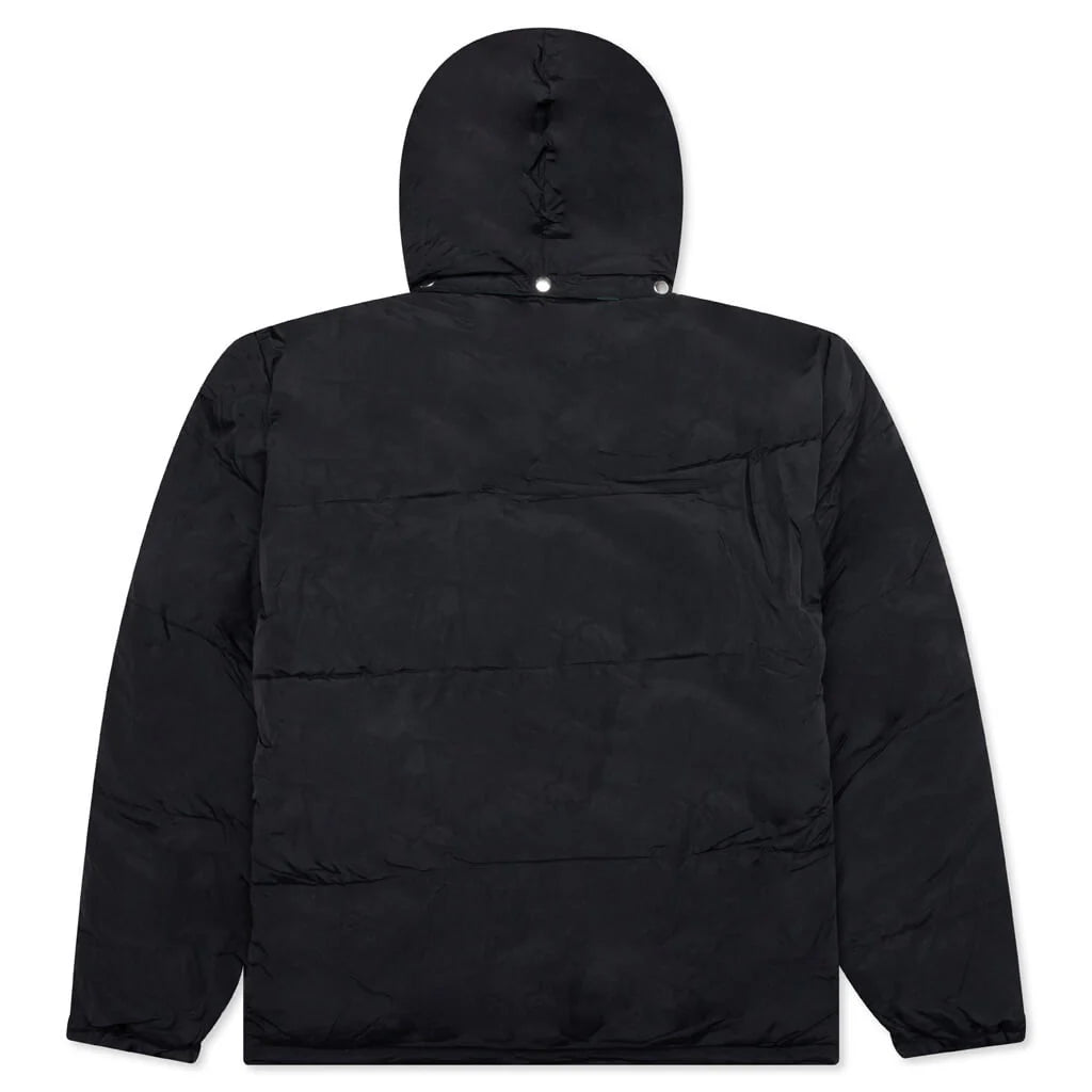 Trees in Wind Puffer Jacket Black