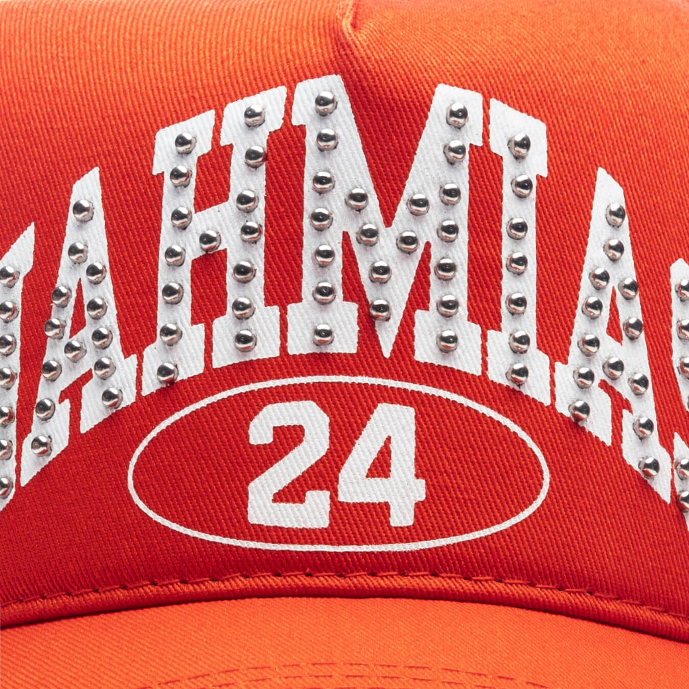Studded Nahmias Marque Trucker Hat Orange