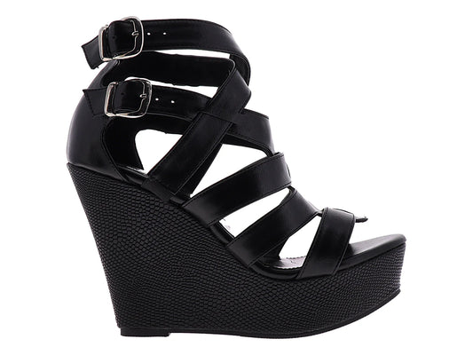 Sandalias OYYI Tacones Negros para Mujer
