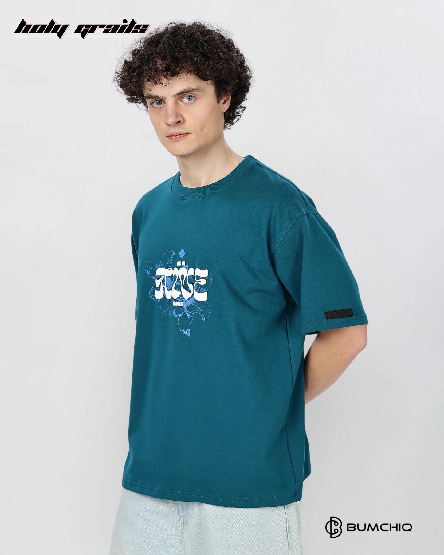 Wake Up Teal Oversize Tee HG x Bumchiq