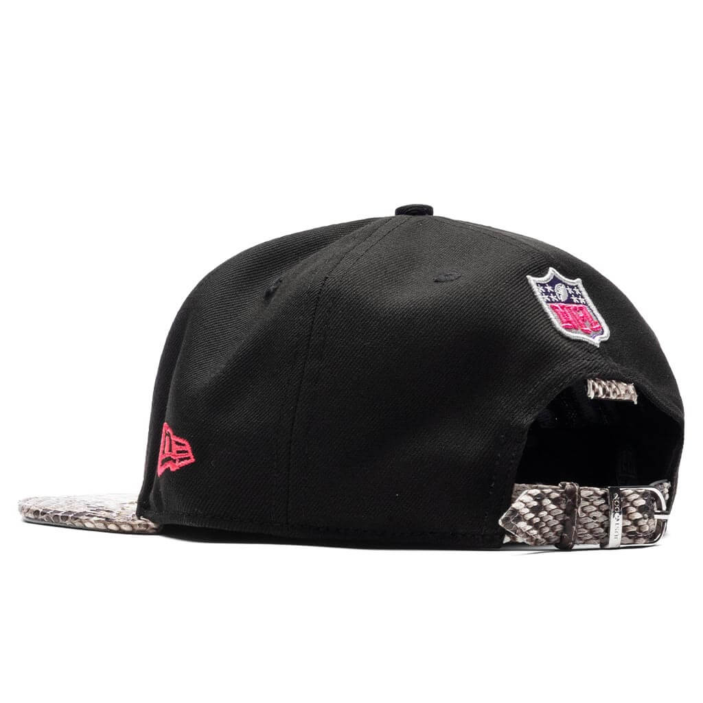 Just Don x Usher Super Bowl LVIII 9FIFTY Snapback Hat Black Natural Python